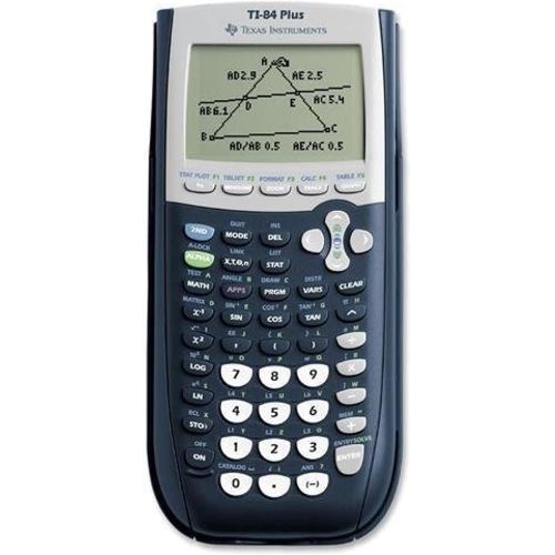  Texas Instruments Calculator, Graphing, USB Cable,3-1/3x7-1/2x9/10, Black (TI-84 PLUS)