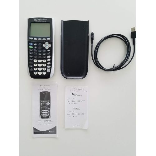  Texas Instruments TI-84 Plus Silver Graphing Calculator, Black/Dark Grey