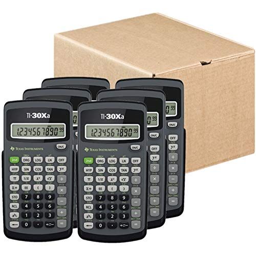  Texas Instruments TI-30Xa Scientific Calculator/Carton of 6 Calculators