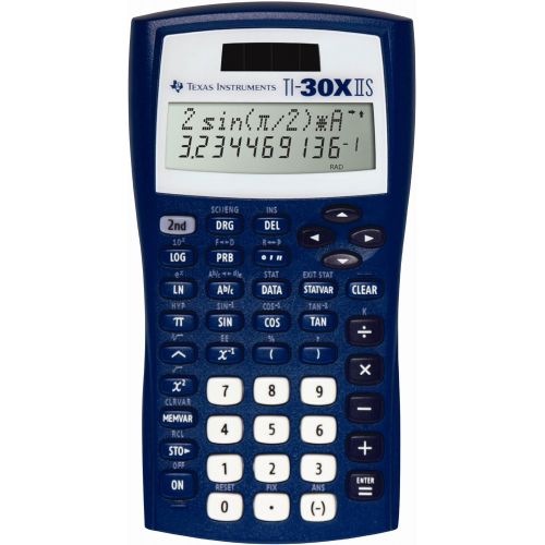 Texas Instruments TI-30X IIS 2-Line Scientific Calculator, Dark Blue