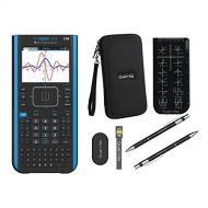 Texas Instruments Ti Nspire CX II CAS Graphing Calculator + Guerrilla Zipper Case + Essential Graphing Calculator Accessory Kit, Black (Blackk)