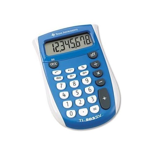 Texas Instruments TI-503SV Pocket Calculator, 8-Digit LCD, Total 12 EA, Sold as 1 Carton