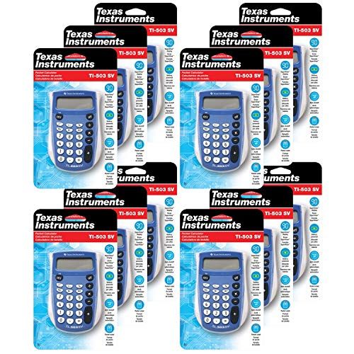  Texas Instruments TI-503 SV 503SV/FBL/2L1 Standard Function Calculator (12 Pack)