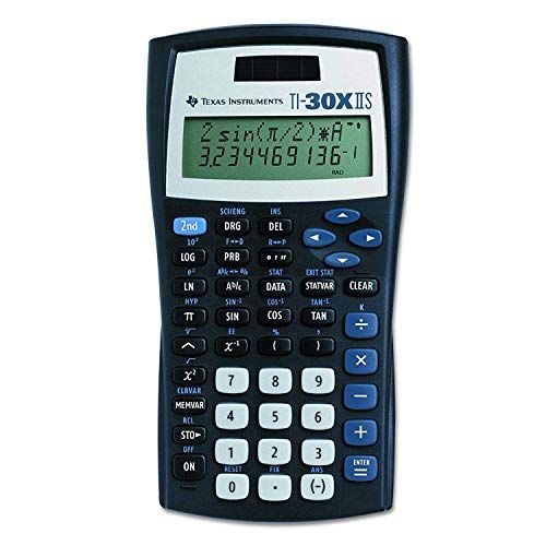  Texas Instruments TI-30X IIS 2-Line Scientific Calculator, Black with Blue Accents, 6 Pack