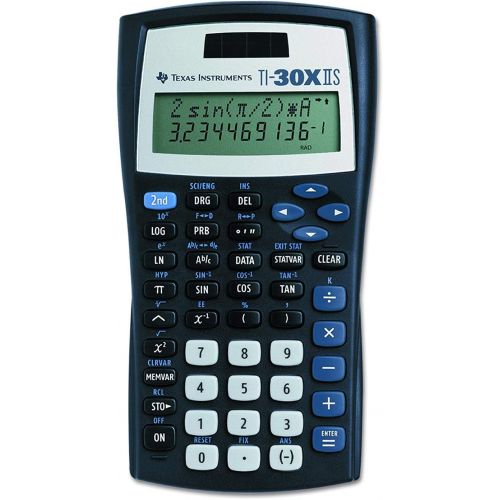  Texas Instruments TI-30X IIS 2-Line Scientific Calculator, Black with Blue Accents, 6 Pack