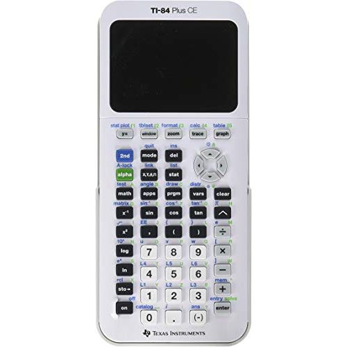  Texas Instruments TI-84 Plus CE Graphing Calculator, White