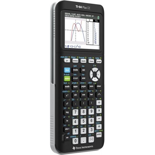  Texas Instruments TI-84 PLUS CE Graphing Calculator, Black (Frustration-Free Packaging) (84PLCE/PWB/2L1/A)