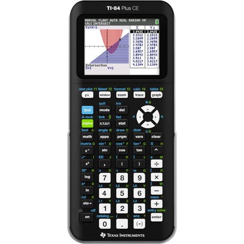  Texas Instruments TI-84 Plus CE Color Graphing Calculator, Black 7.5 Inch