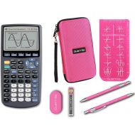 Texas Instruments TI-83 Plus Graphing Calculator + Guerrilla Zipper Case + Essential Graphing Calculator Accessory Kit (Pink)
