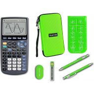 Texas Instruments TI-83 Plus Graphing Calculator + Guerrilla Zipper Case + Essential Graphing Calculator Accessory Kit (Green)