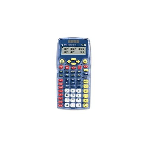  Texas Instruments TI-15 Explorer Elementary Calculator - Auto Power Off, Dual Power, Plastic Key, Impact Resistant Cover - 2 Line(s) - 11 Digits - Battery/Solar Powered - 6.9 x 3.5