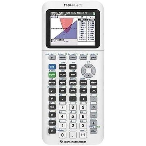  Texas Instruments TI 84 Plus CE Color Graphing Calculator, Bright White