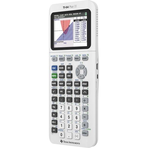  Texas Instruments TI 84 Plus CE Color Graphing Calculator, Bright White