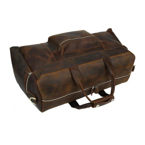  Texbo Mens Thick Full Grain Cowhide Leather Vintage Big Travel Duffle Luggage Bag 23-25