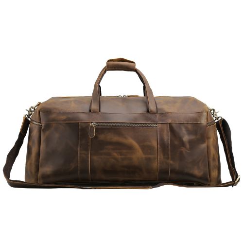  Texbo Mens Thick Full Grain Cowhide Leather Vintage Big Travel Duffle Luggage Bag 23-25