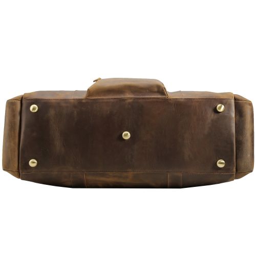  Texbo Mens Thick Full Grain Cowhide Leather Vintage Big Travel Duffle Luggage Bag 23-25