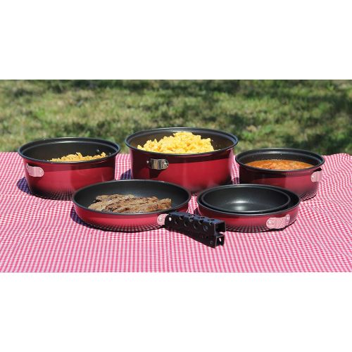  [아마존베스트]Texsport Kangaroo 7 pc Camping Cookware Outdoor Cook Set with Storage Bag