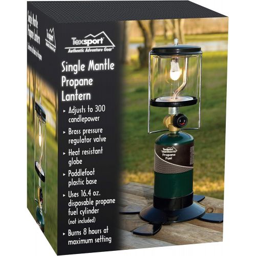  Texsport Single Mantle Propane Lantern for Outdoor Use Green