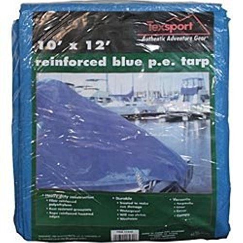  Texsport Blue Reinforced Rip-Stop Polyethylene Tarp, 8  x 10