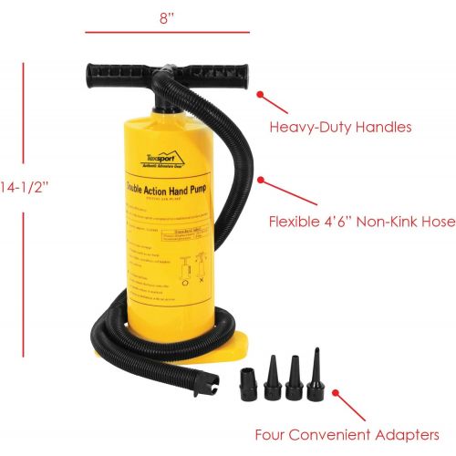  Texsport Double Action Hand Pump for Air Mattress