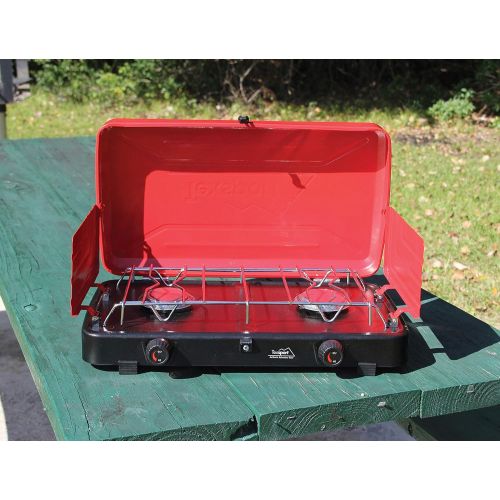  Texsport Rainier Compact 2 Burner Propane Outdoor Camping Stove