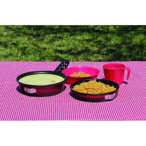  Texsport Kangaroo 5 piece Non-Stick Mess Kit Outdoor Camping Cookware Cook Set with Bowl, Cup and Storage Bag
