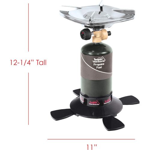  Texsport Barren Compact Lightweight Single Burner Propane Stove for Outdoor Camping Backpacking Hiking Cooking 10,000 BTU