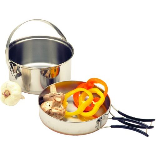  Texsport Stainless Steel Cook Pot/Fry Pan Combo