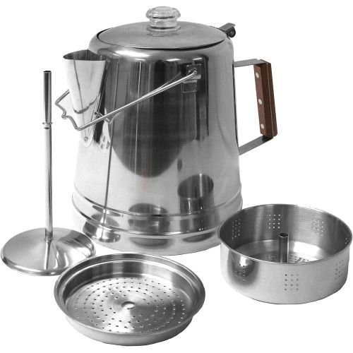  Texsport Stainless Steel Coffee Pot Percolator for Outdoor Camping