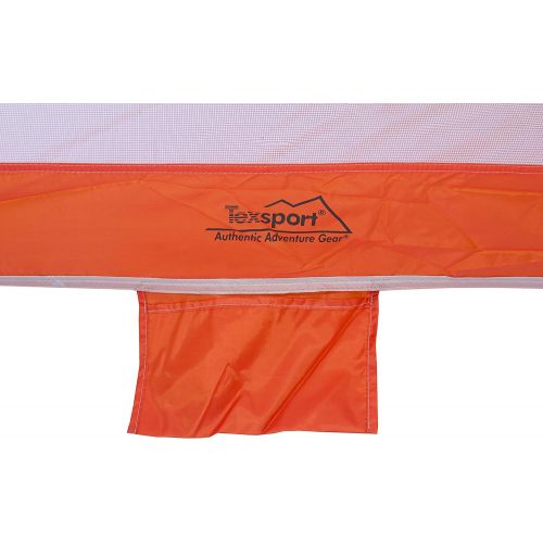  Texsport Portable Easy Up Outdoor Beach Cabana Tent Sun Shade Shelter - Lightweight and Compact Brilliant Orange, 9 x 6 x 68