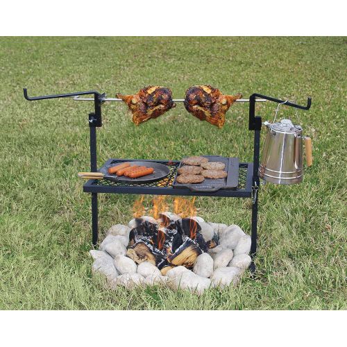  Texsport Heavy Duty Adjustable Outdoor Camping Rotisserie Grill and Spit
