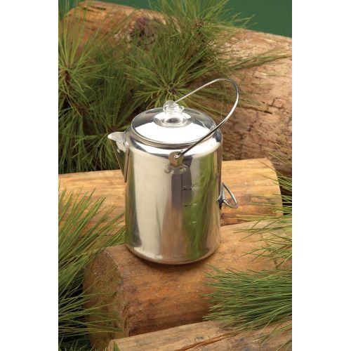  Texsport Aluminum 20 Cup Percolator Coffee Maker for Outdoor Camping