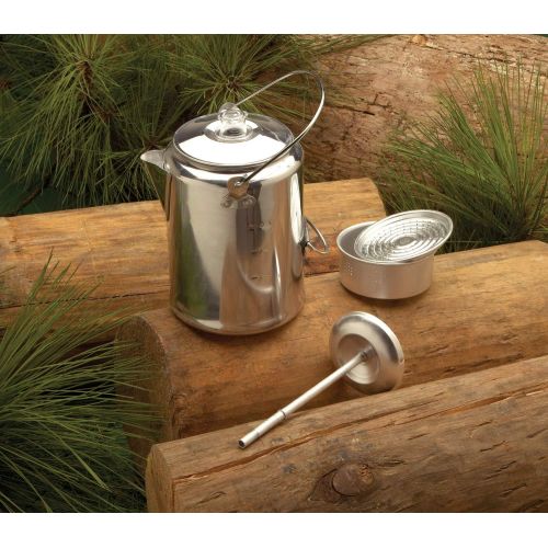  Texsport Aluminum 9 Cup Percolator Coffee Maker for Outdoor Camping