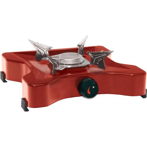  Texsport Glacier Peak - Deluxe Single Burner Propane Stove 8,200 BTUs, RED