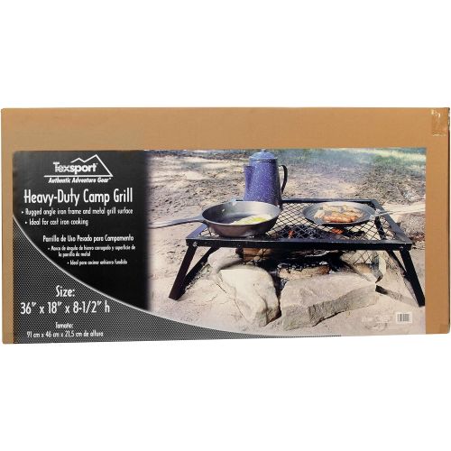  Texsport Heavy Duty Camp Large Grill Black, Extra Large