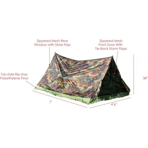  Texsport 2 Person Camouflage Trail Tent