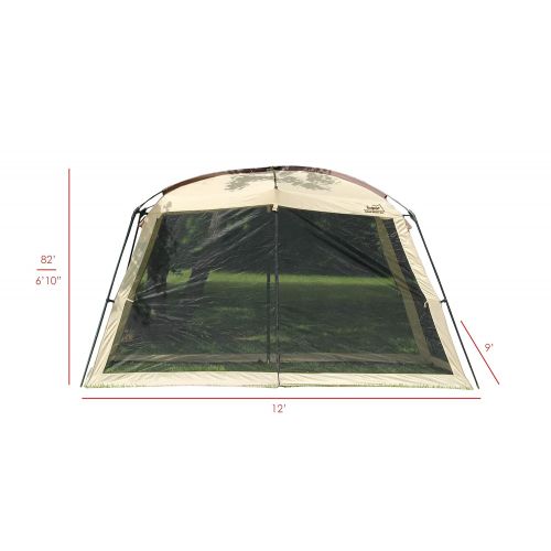  [해상운송]Texsport Wayford 12 x 9 Portable Mesh Screenhouse Arbor Canopy for Backyard and Camping