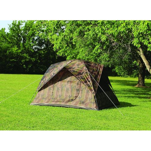  Texsport 5 Person Headquarters Camo Square Dome Family Camping Backpacking Tent