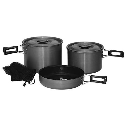  Texsport Trailblazer Black Ice Hard Anodized Cook Set