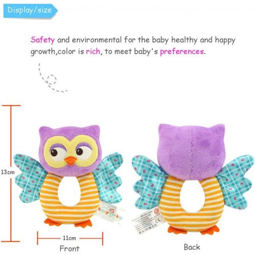  [아마존베스트]Teytoy teytoy Owl Soft Rattle Toy for Over 0 Months