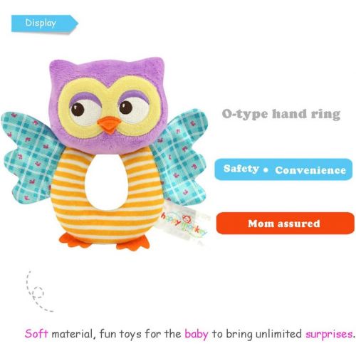  [아마존베스트]Teytoy teytoy Owl Soft Rattle Toy for Over 0 Months