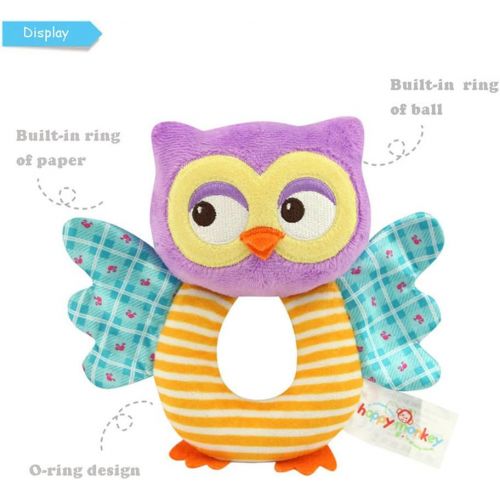  [아마존베스트]Teytoy teytoy Owl Soft Rattle Toy for Over 0 Months