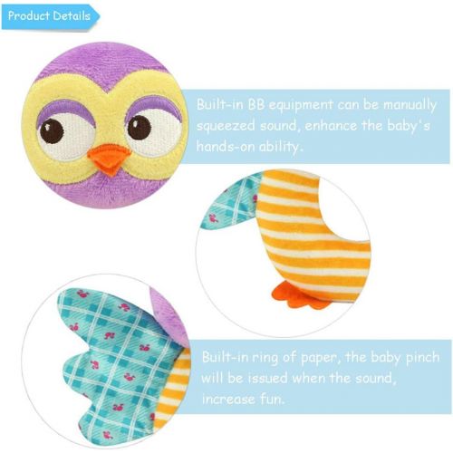  [아마존베스트]Teytoy teytoy Owl Soft Rattle Toy for Over 0 Months