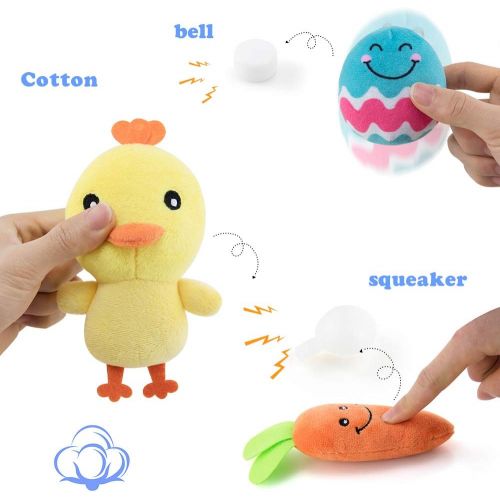  teytoy My First Easter Basket Playset Stuffed, Nontoxic Fabric Baby Toys Activity Easter Egg Fillers, Easter Party Decoration for Infants Boys and Girls