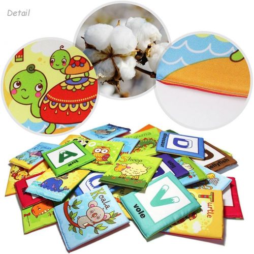  TEYTOY Baby Toy Zoo Series 26pcs Soft Alphabet Cards with Cloth Bag for Over 0 Years