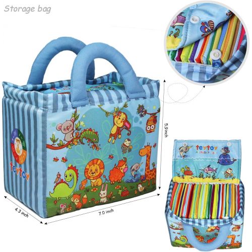  TEYTOY Baby Toy Zoo Series 26pcs Soft Alphabet Cards with Cloth Bag for Over 0 Years