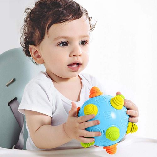  Teytoy Baby Music Shake Dancing Ball Toy, BPA Free Bouncing Sensory Developmental Ball for Boys and Girls