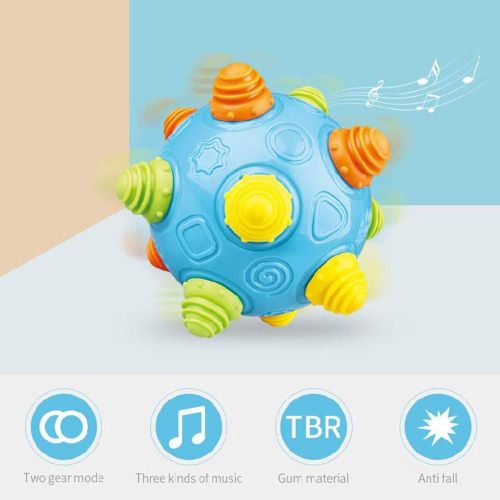  Teytoy Baby Music Shake Dancing Ball Toy, BPA Free Bouncing Sensory Developmental Ball for Boys and Girls