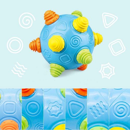  Teytoy Baby Music Shake Dancing Ball Toy, BPA Free Bouncing Sensory Developmental Ball for Boys and Girls