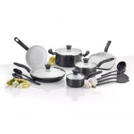 T-fal, Initiatives Ceramic, C921SG, PTFE-free, PFOA-free, Dishwasher Safe Cookware, 16 Pc. Set, Black